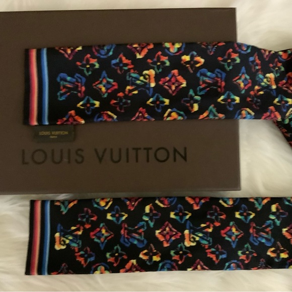Louis Vuitton Black Rainbow Multicolor Rainbow Bandeau  🤩 *HARD TO FIND* - Picture 7 of 8